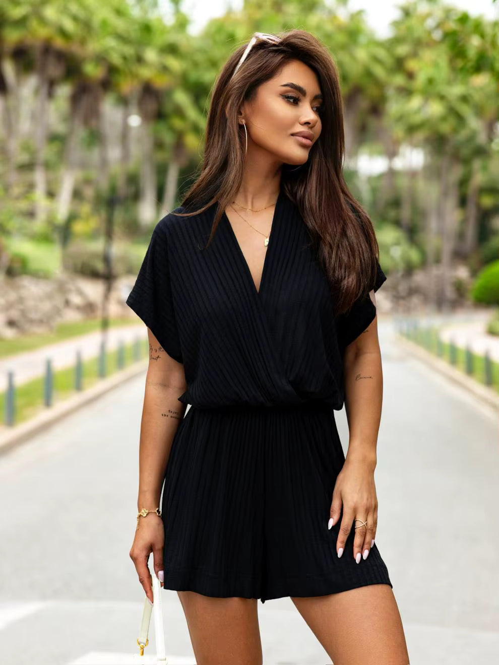 Elegant Short Sleeve Jumpsuit