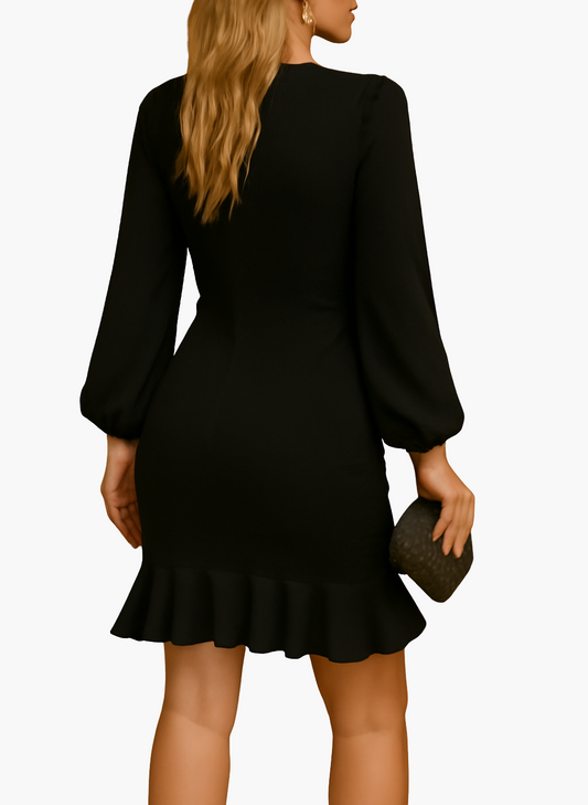 Amber™ - Elegant Langærmet Kjole