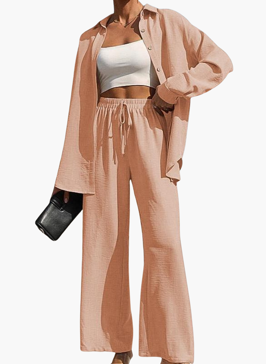 Emma™ - Stretchy Buttons Shirt & Pants