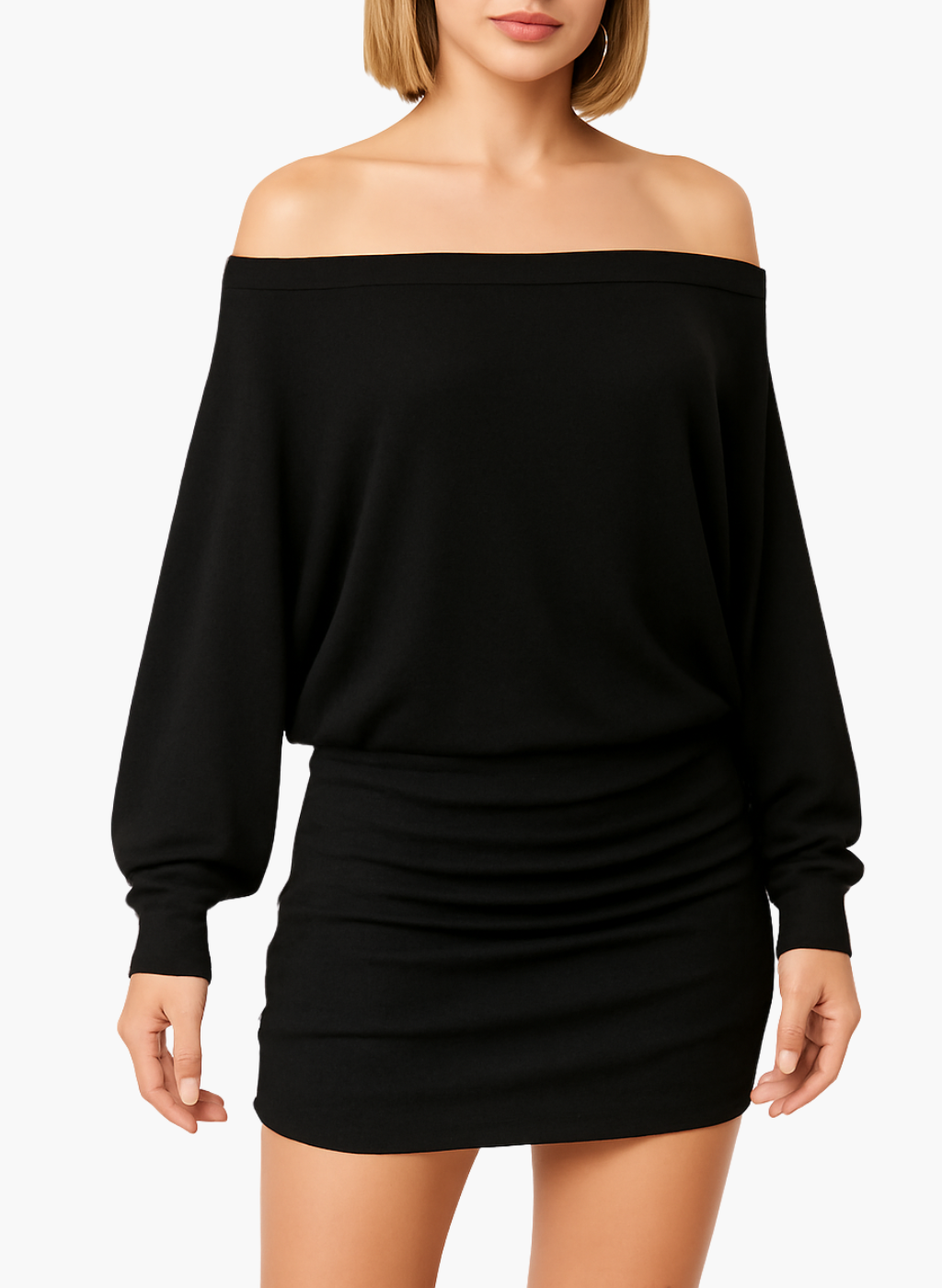 Emily™ - Off Shoulder Longsleeve Mini Dress