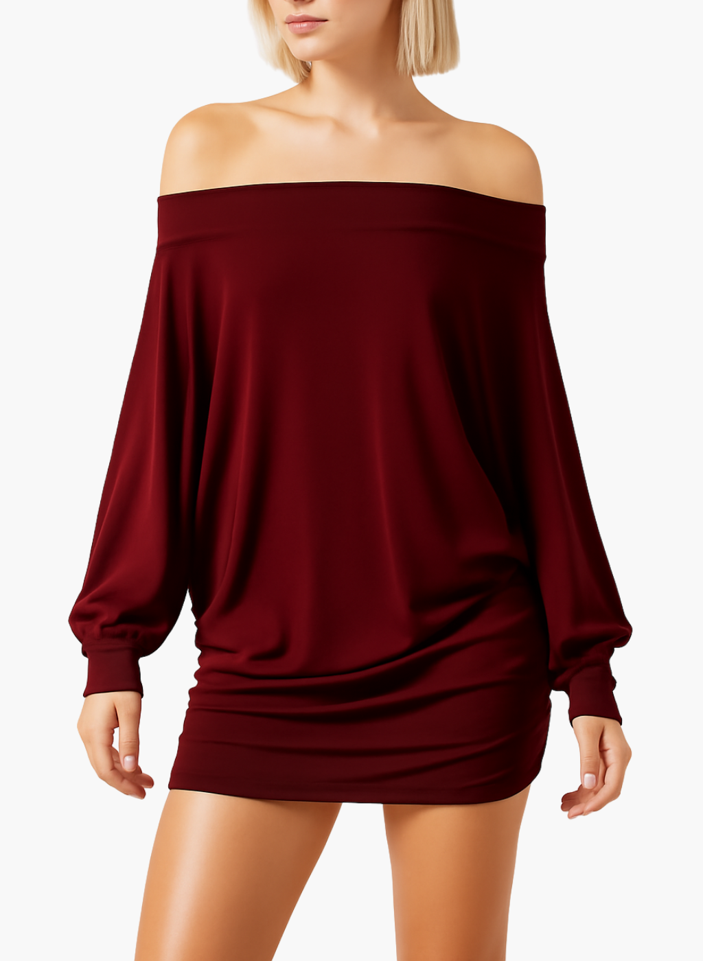 Emily™ - Off Shoulder Longsleeve Mini Dress