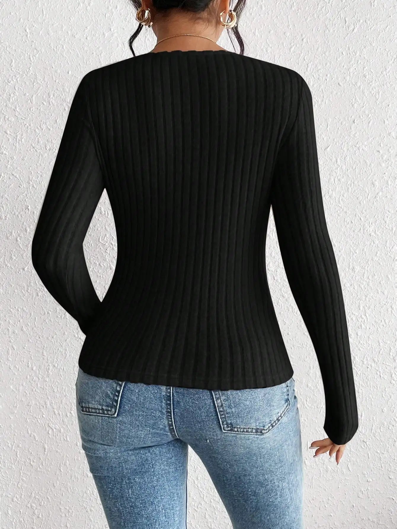Tess - Knitted Long Sleeve T-shirt